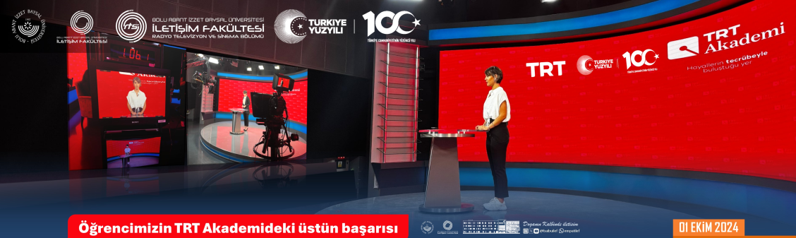 RADYO TELEVİZYON VE SİNEMA BÖLÜMÜ ÖĞRENCİMİZİN TRT AKADEMİDEKİ BAŞARISI